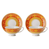 Tea pair Versailles red gold 180 ml