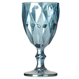 Wine Glasses Multicolor Carved Glass Red