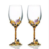 13oz Tiaking Crystal luxurious enamel Red wine glass