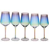 14/17/26oz Tiaking Lead-Free crystal  Glass Rainbow Wine Glass