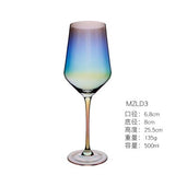 14/17/26oz Tiaking Lead-Free crystal  Glass Rainbow Wine Glass