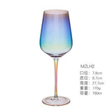 14/17/26oz Tiaking Lead-Free crystal  Glass Rainbow Wine Glass