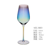 14/17/26oz Tiaking Lead-Free crystal  Glass Rainbow Wine Glass