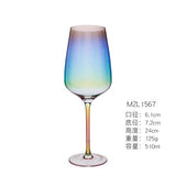 14/17/26oz Tiaking Lead-Free crystal  Glass Rainbow Wine Glass