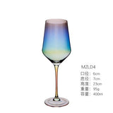 14/17/26oz Tiaking Lead-Free crystal  Glass Rainbow Wine Glass