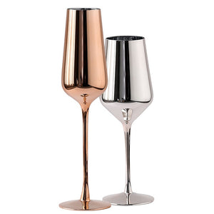 Luxury Plating Plastic Red Wine Glass