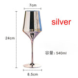 Luxury Plating Plastic Red Wine Glass