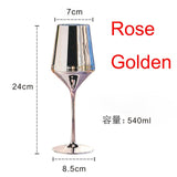 Luxury Plating Plastic Red Wine Glass