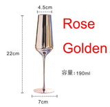 Luxury Plating Plastic Red Wine Glass