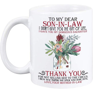 to My Daughter Son in Law Mug 11oz